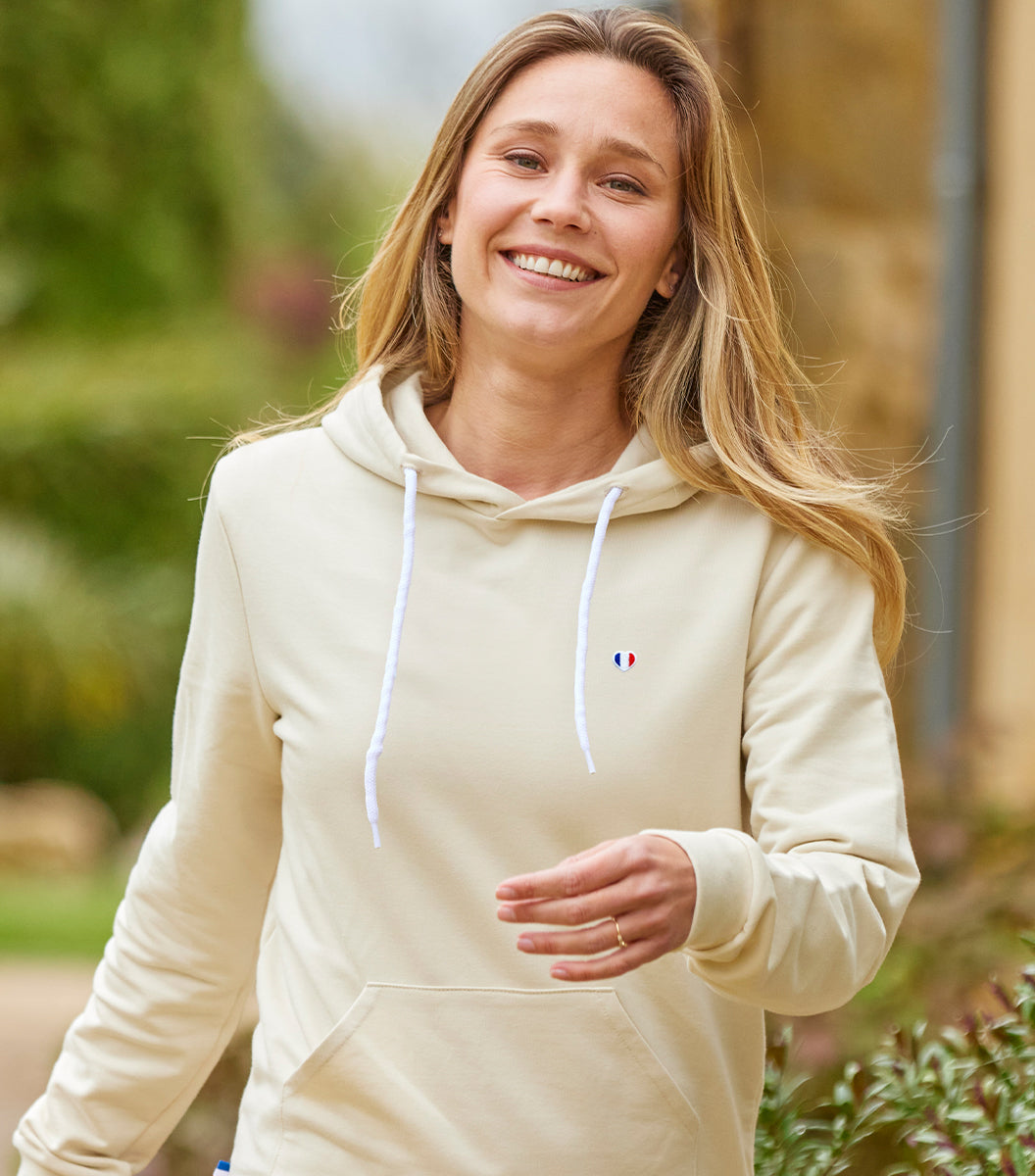 Sweat à capuche Femme Sable - Iconique