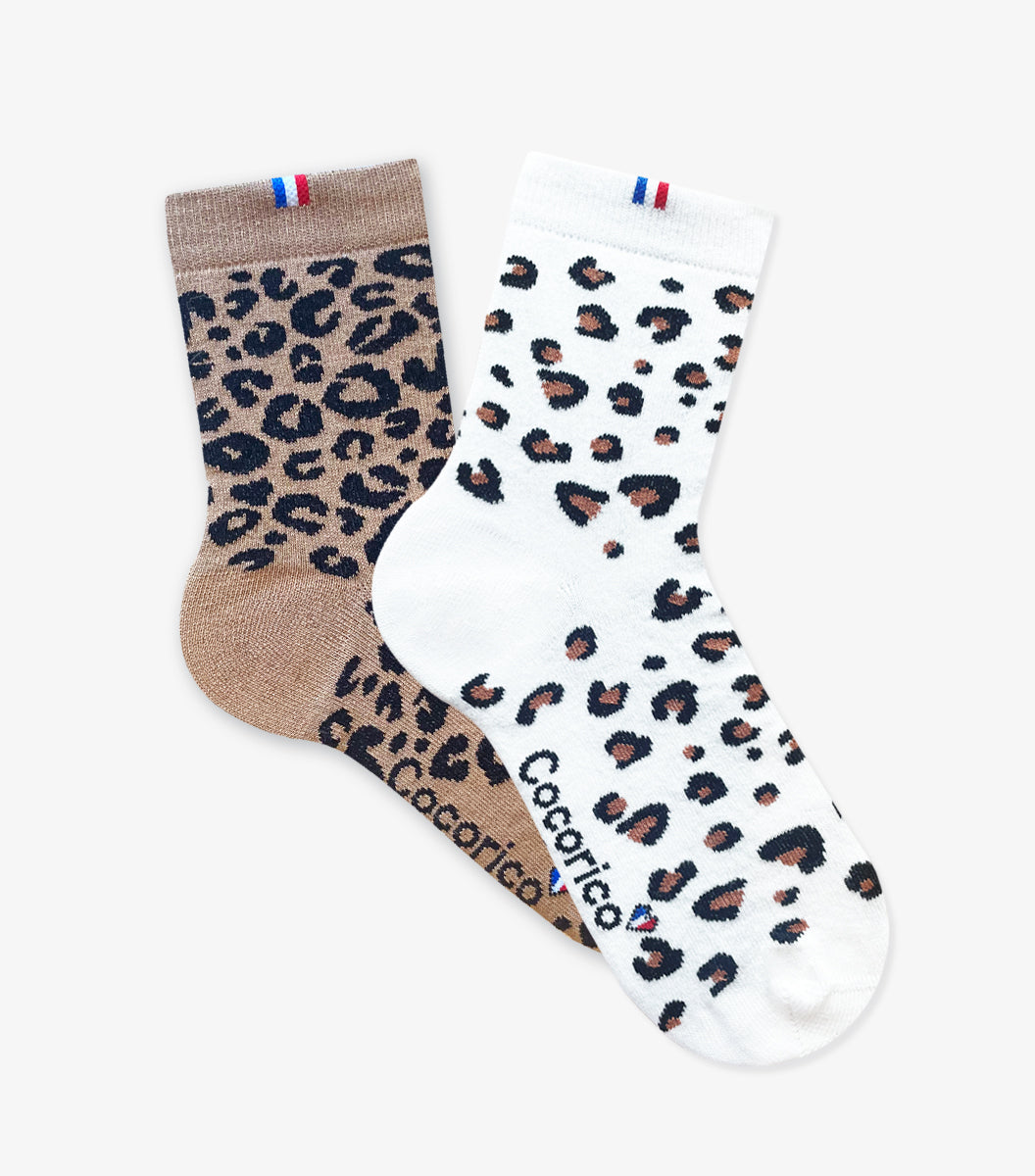 Chaussettes Femme x2 - Pack Léopard