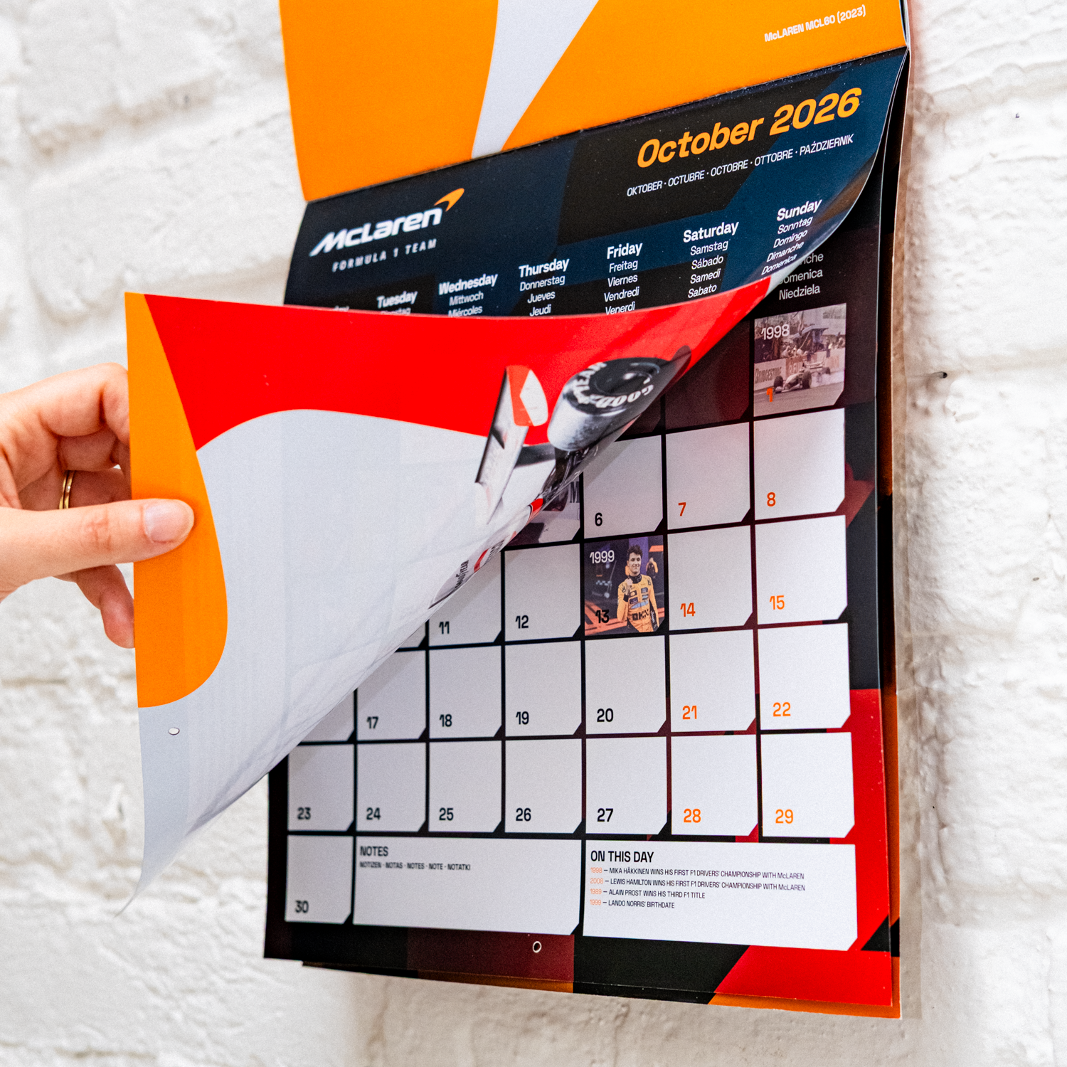 Official 2026 McLaren F1 Wall Calendar