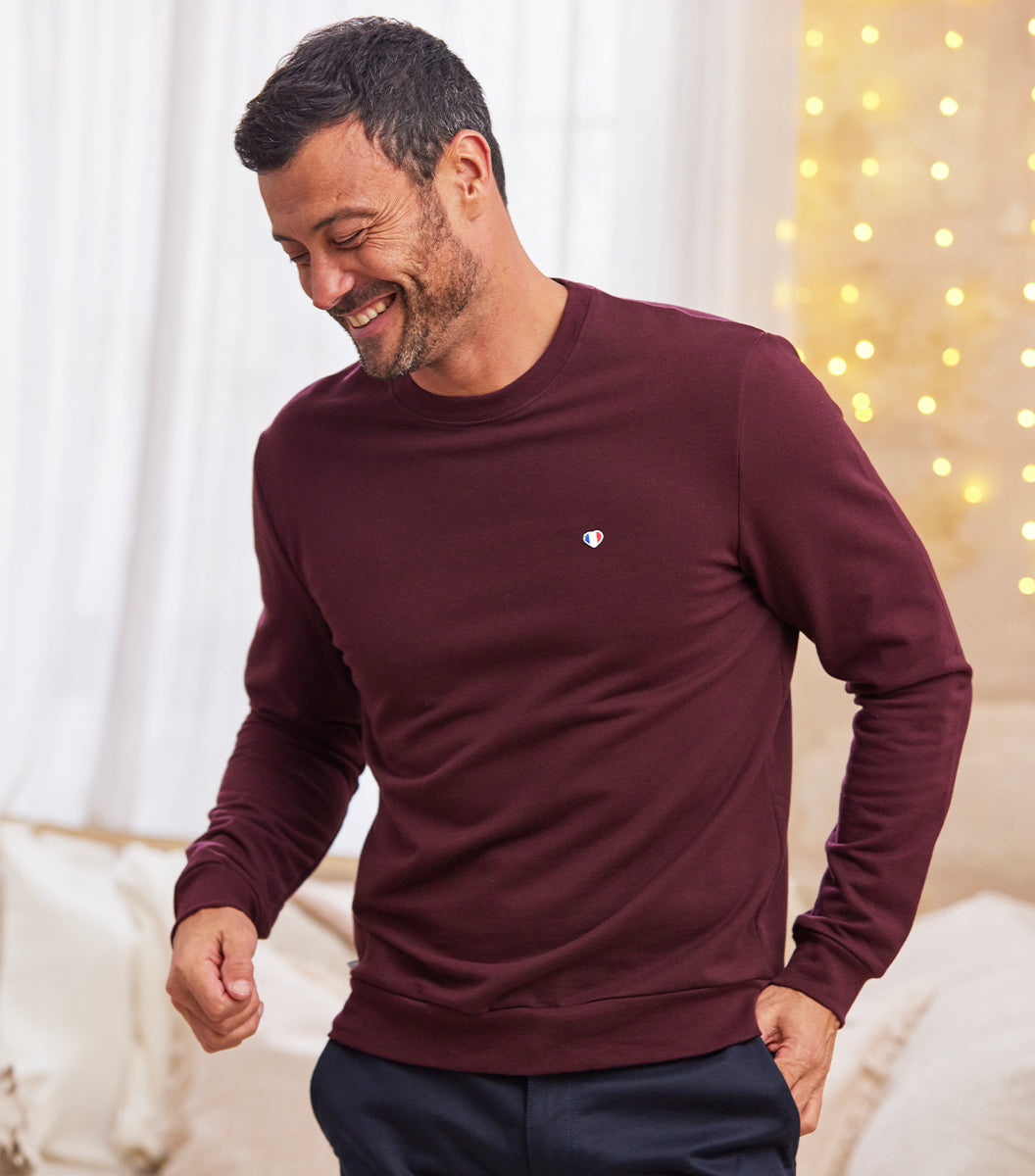 Sweat Homme Bordeaux - Iconique