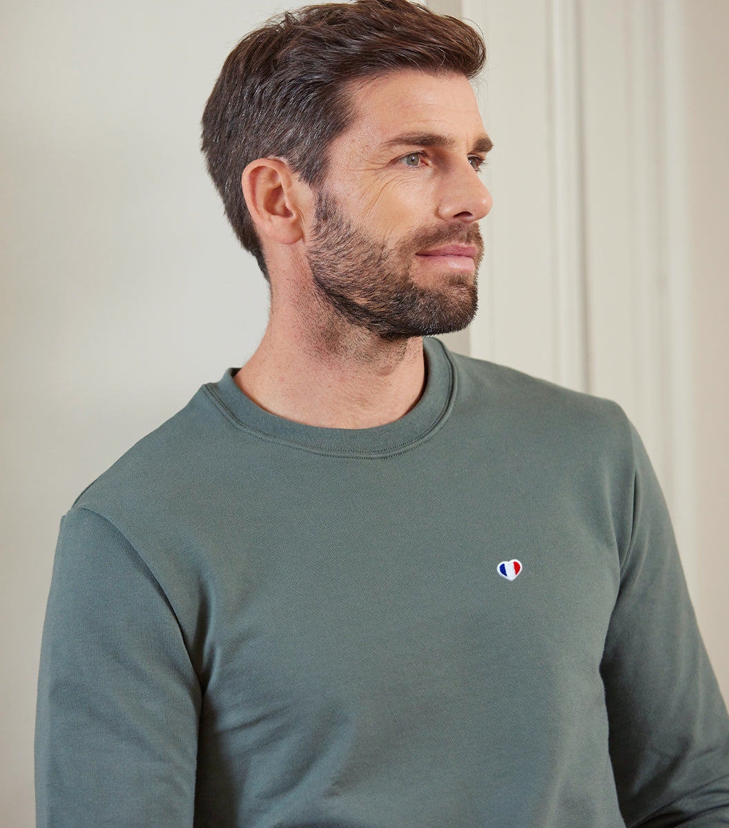 Sweat Homme Sauge - Iconique