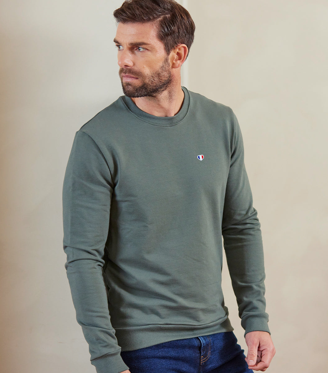 Sweat Homme Sauge - Iconique