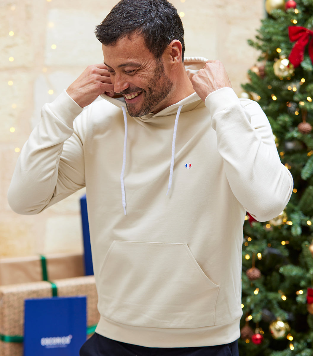 Sweat à capuche Homme Sable - Iconique