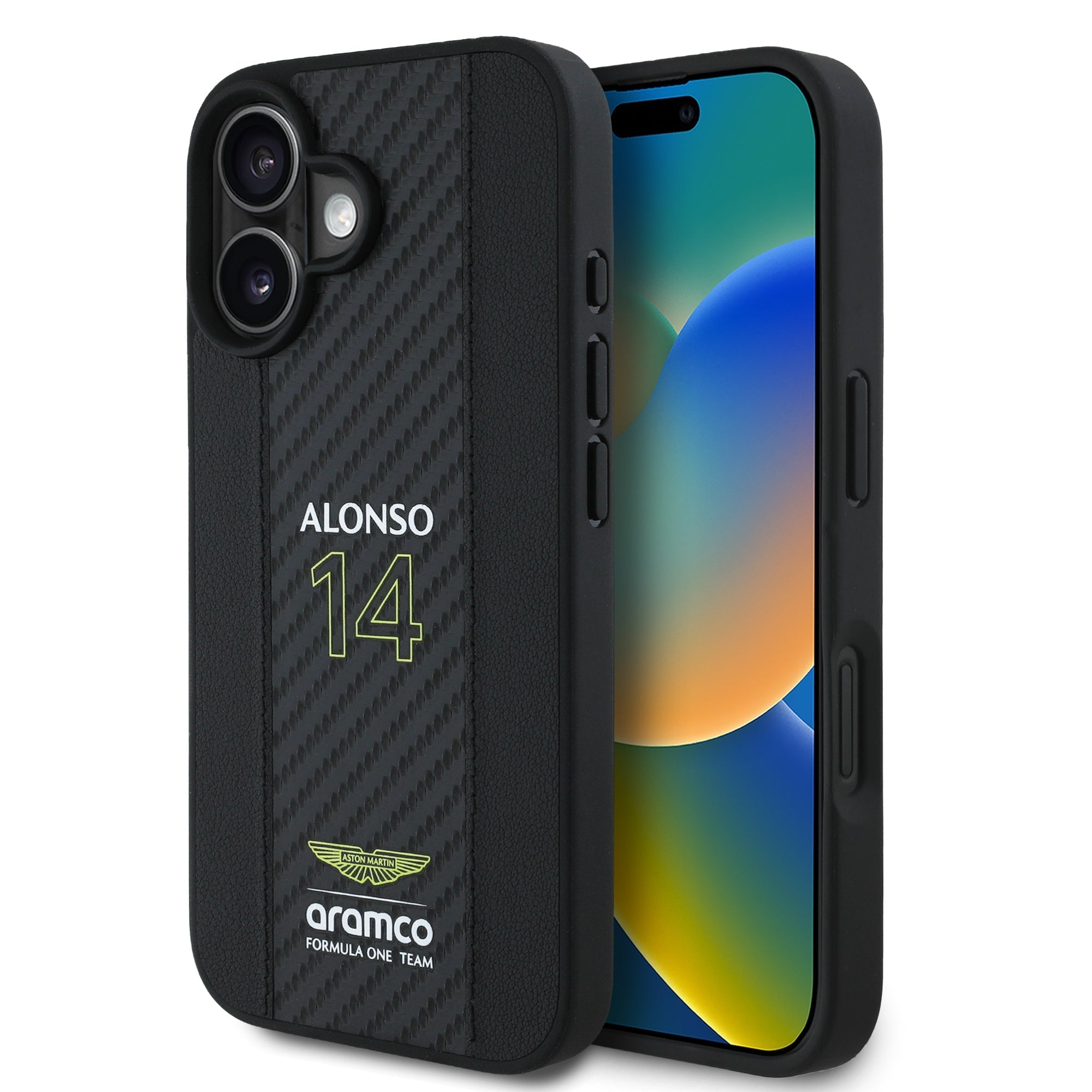 Alonso iPhone Case with Carbon Fiber Stripe