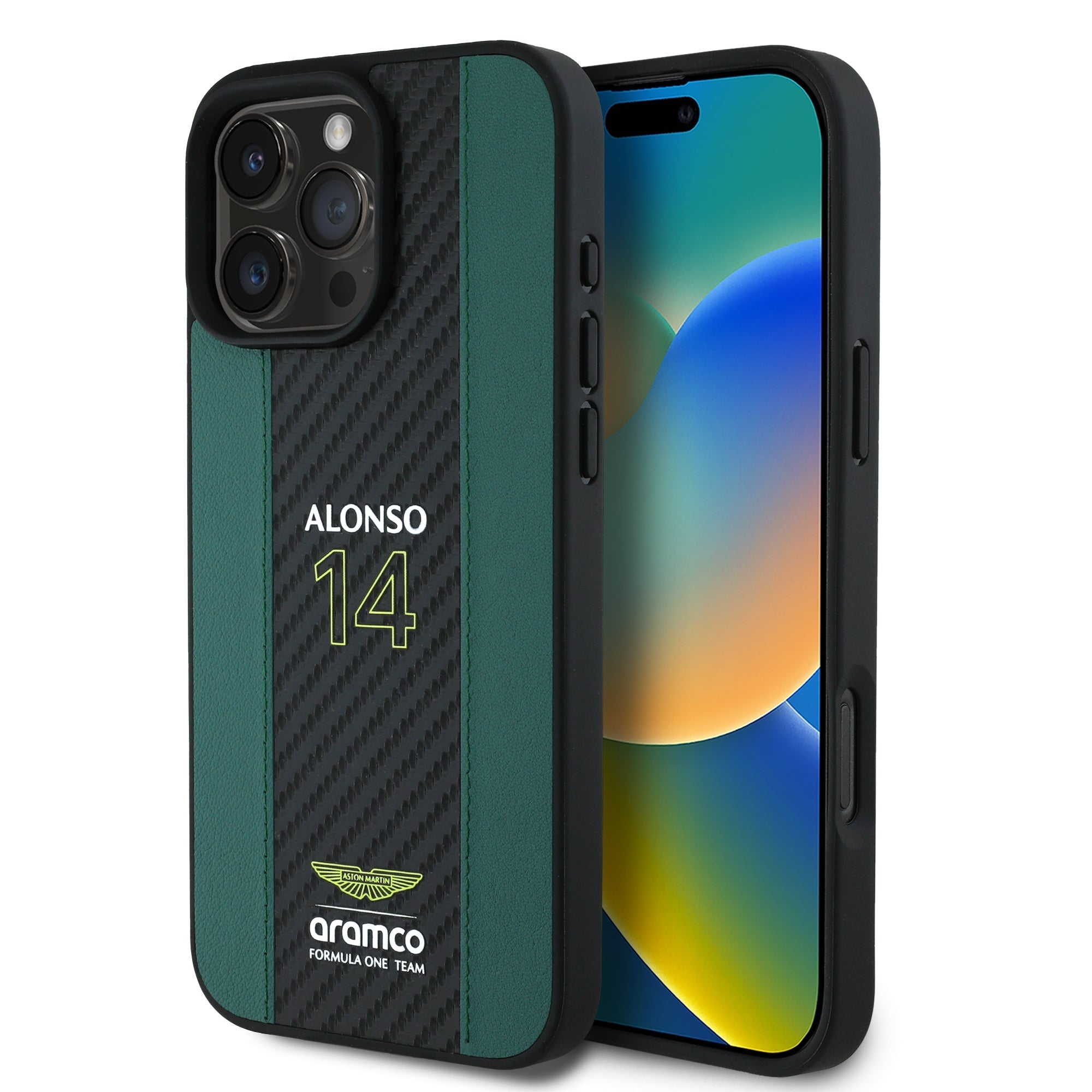 Alonso iPhone Case with Carbon Fiber Stripe