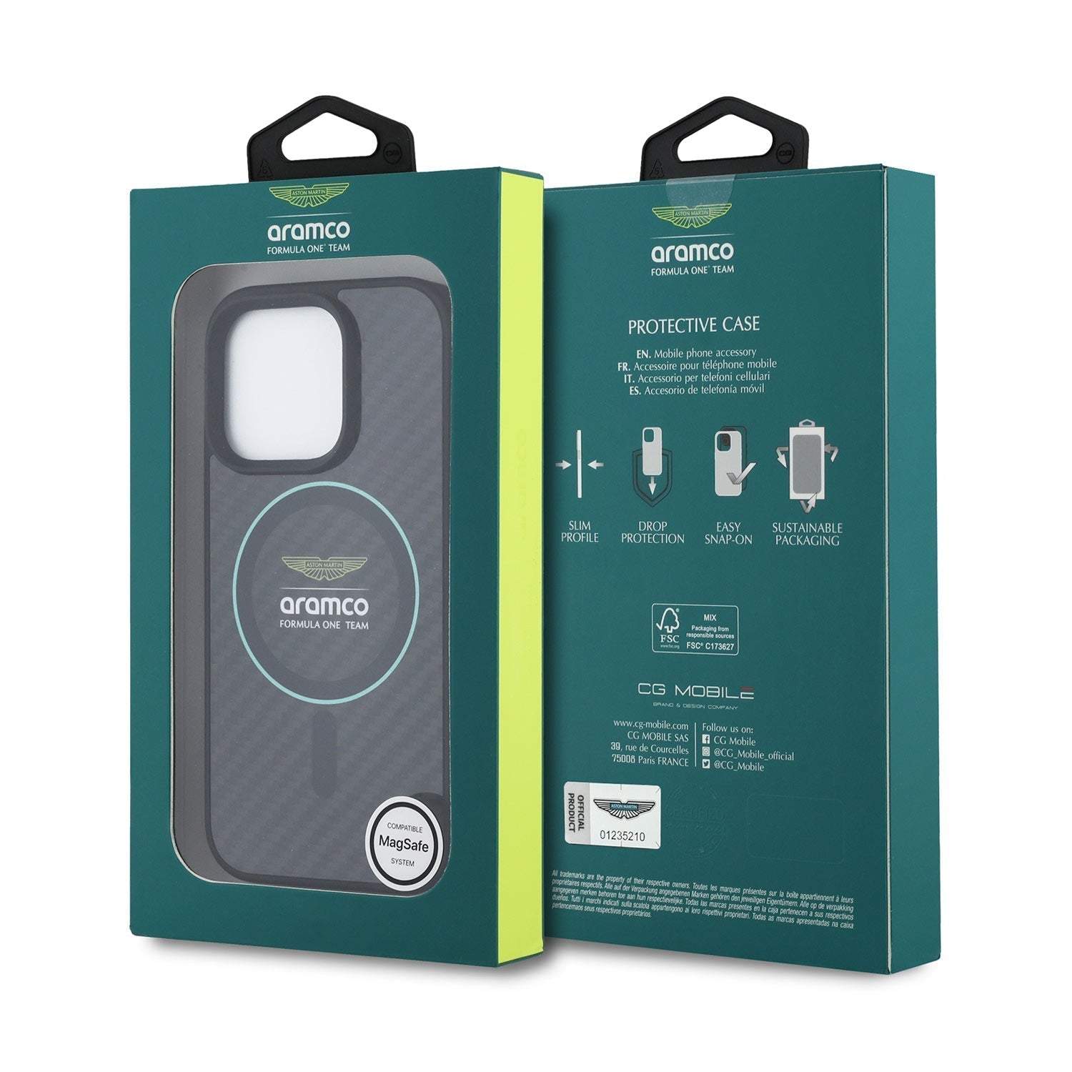 Real Carbon AMF1 Logo iPhone Case