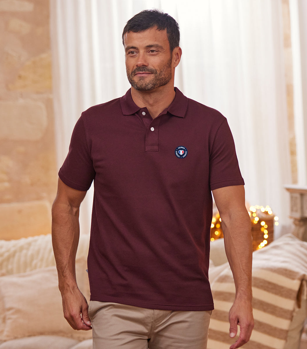 Polo Homme Bordeaux - Blason
