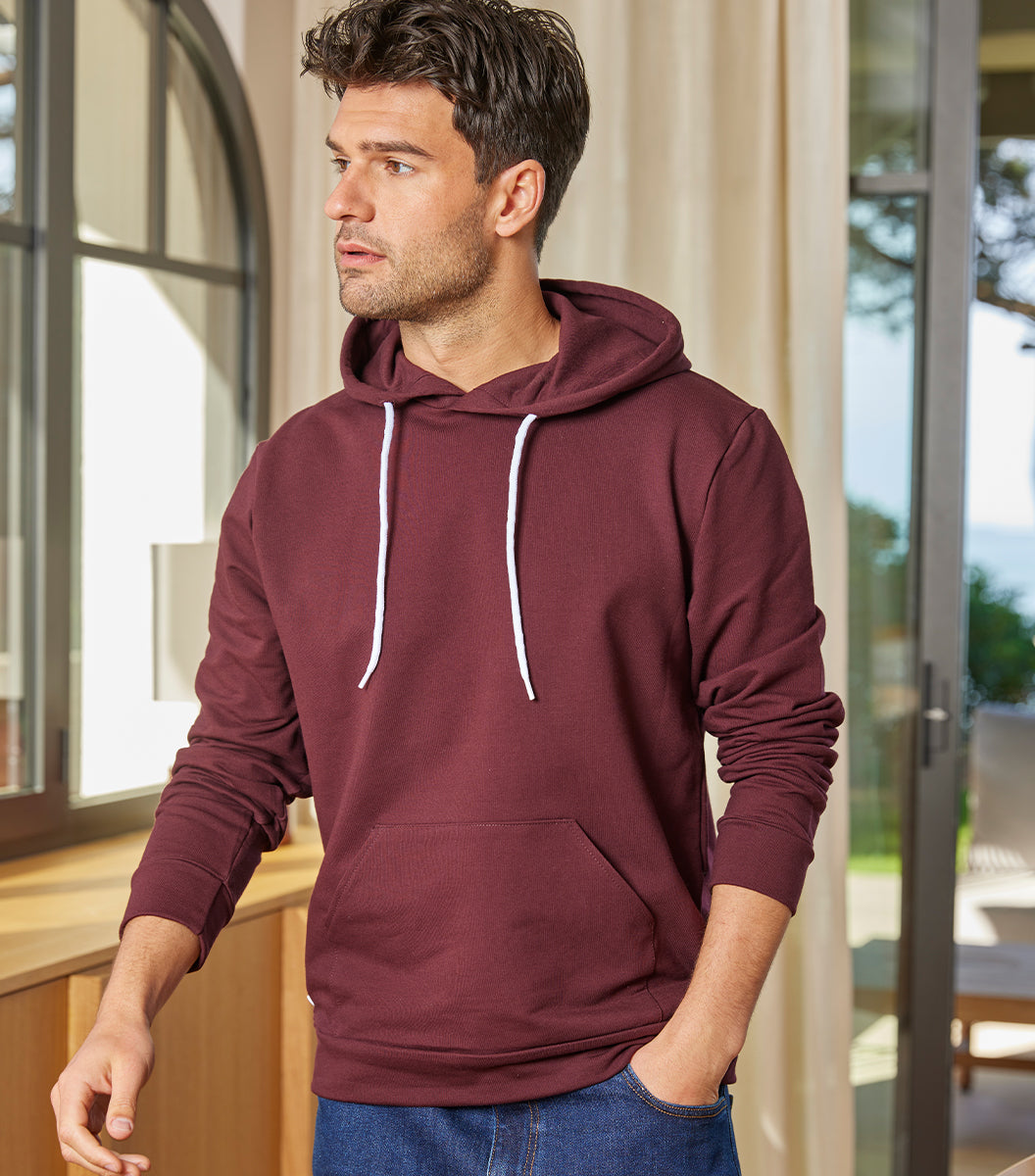 Sweat à capuche Homme Bordeaux - Intemporel