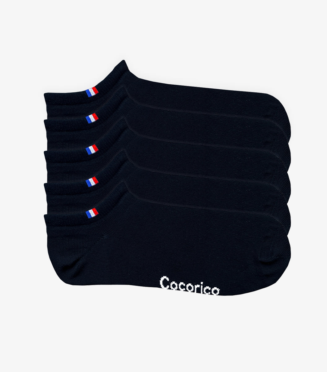 Chaussettes Femme Noir x5 - Pack Invisible