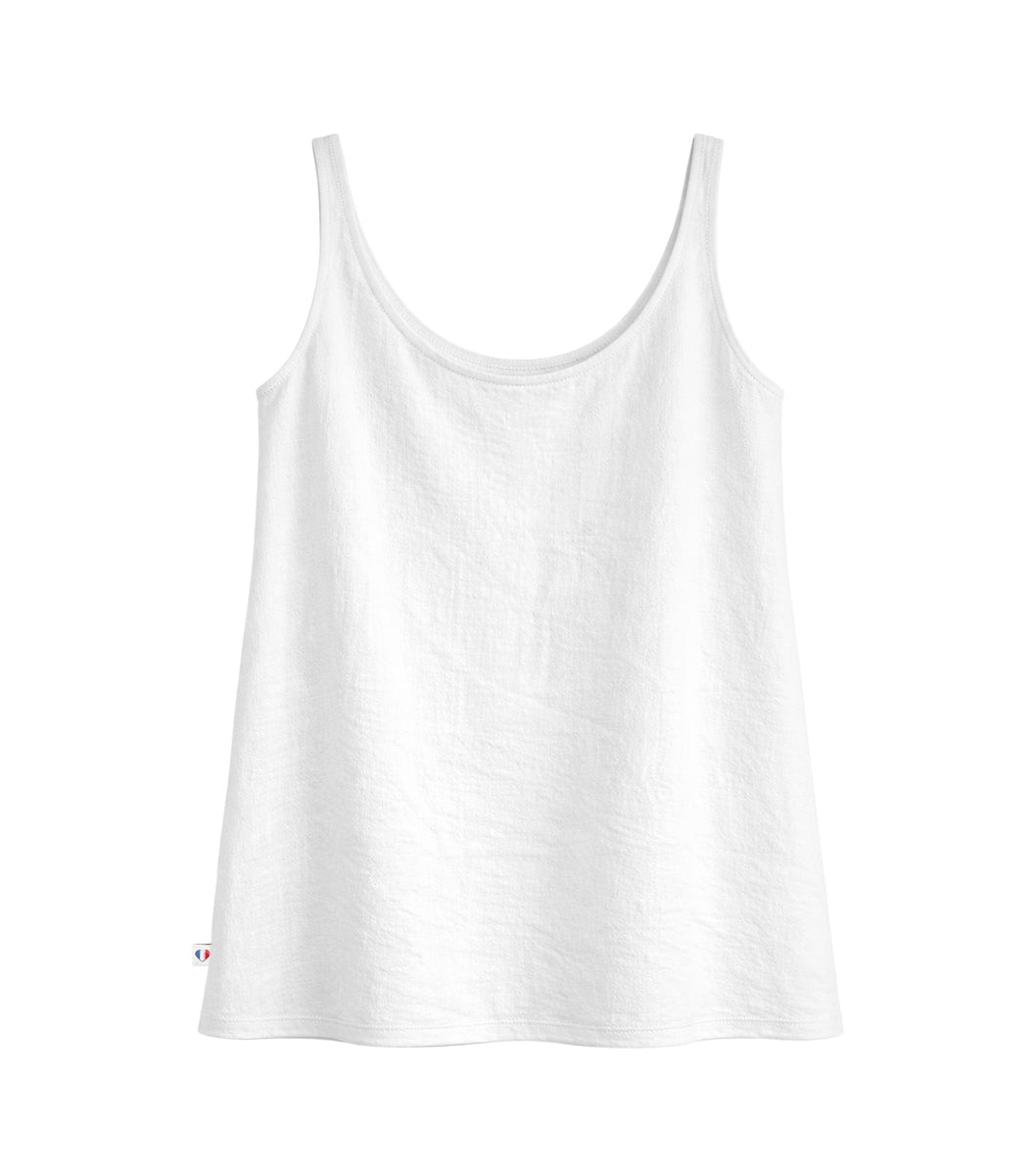 Débardeur en Lin Femme Blanc - Intemporel