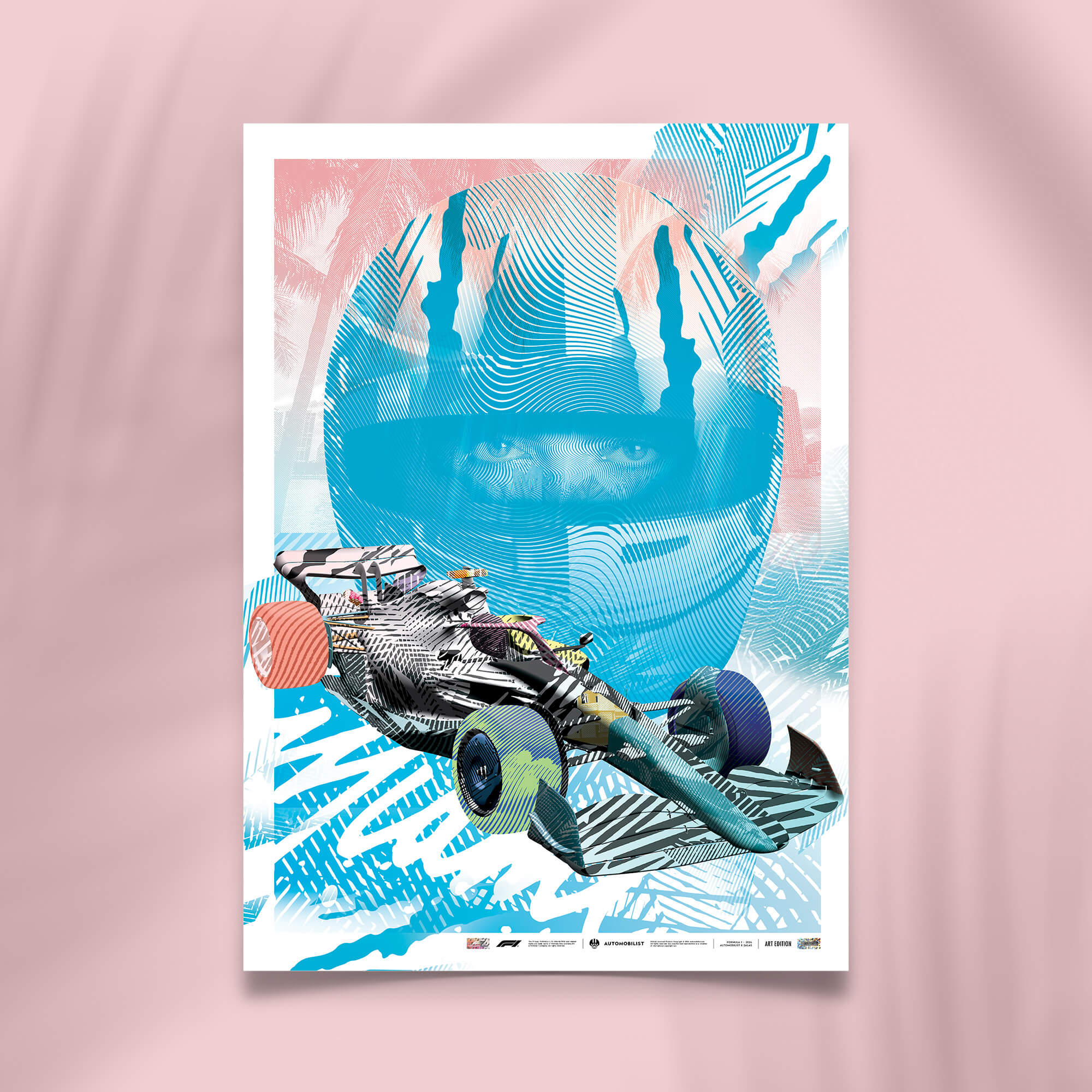 Miami Edition | 2ALAS Artist Series Blue | Formula 1 Poster | Large