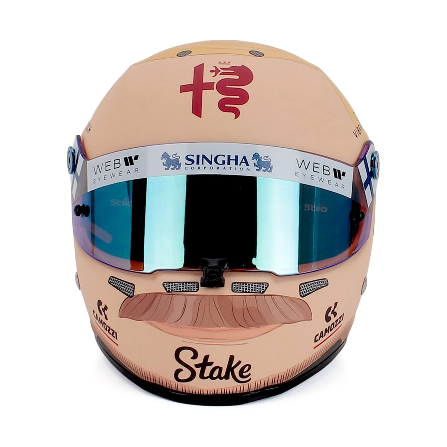 #77 Bottas Bahrain GP 2023 "Mullet" 1:2 Mini Helmet