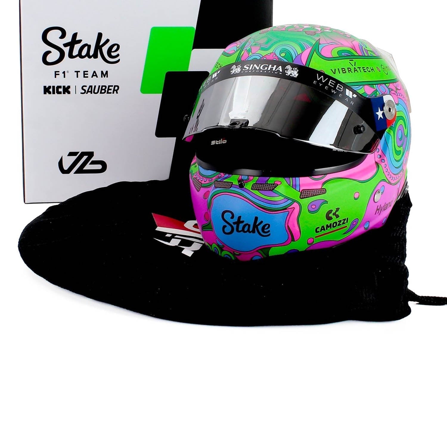 #77 Bottas Austin GP 2024 "Keep It Weird" 1:2 Mini Helmet