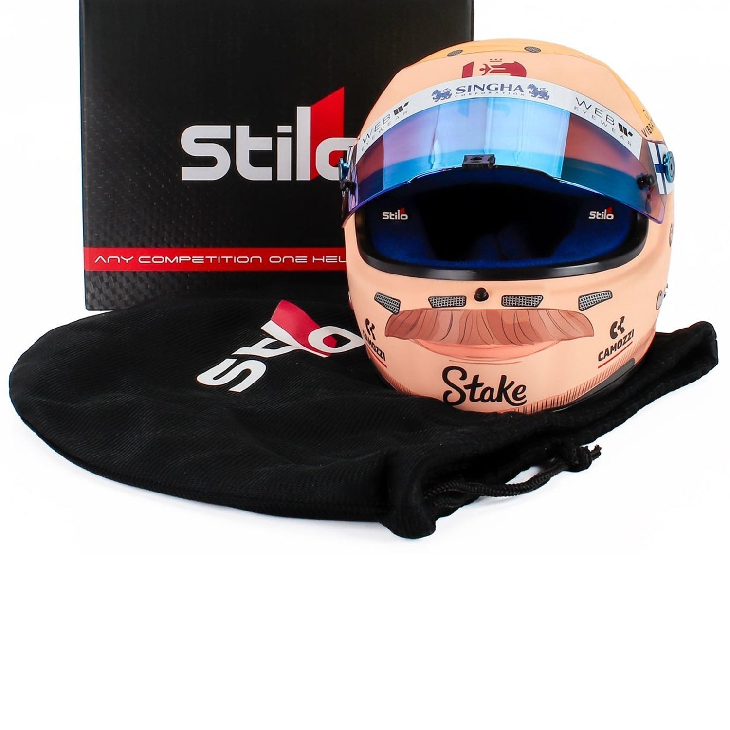 #77 Bottas Bahrain GP 2023 "Mullet" 1:2 Mini Helmet