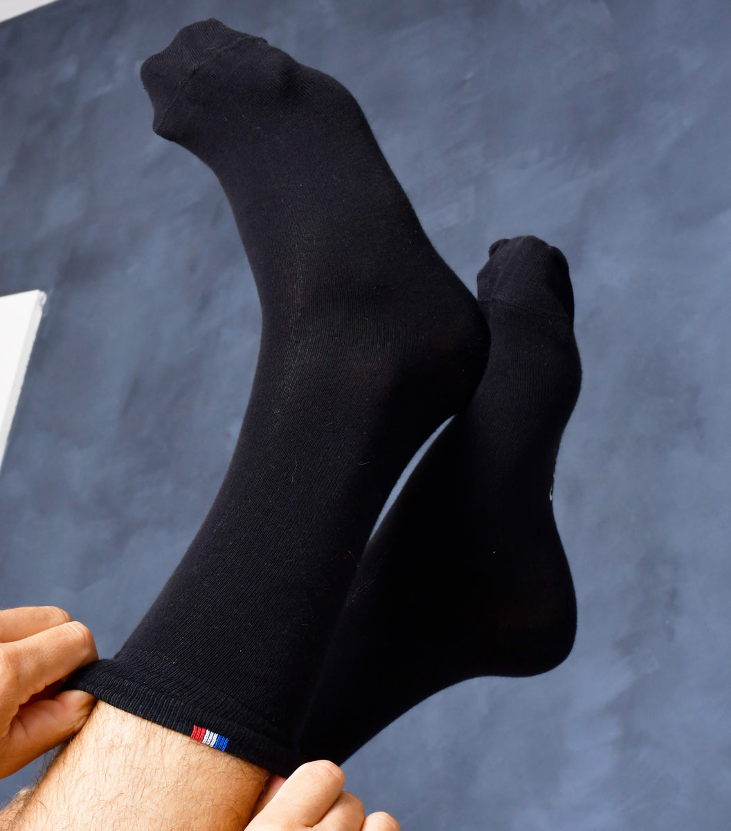 Chaussettes Homme Noir x5 - Pack Intemporel