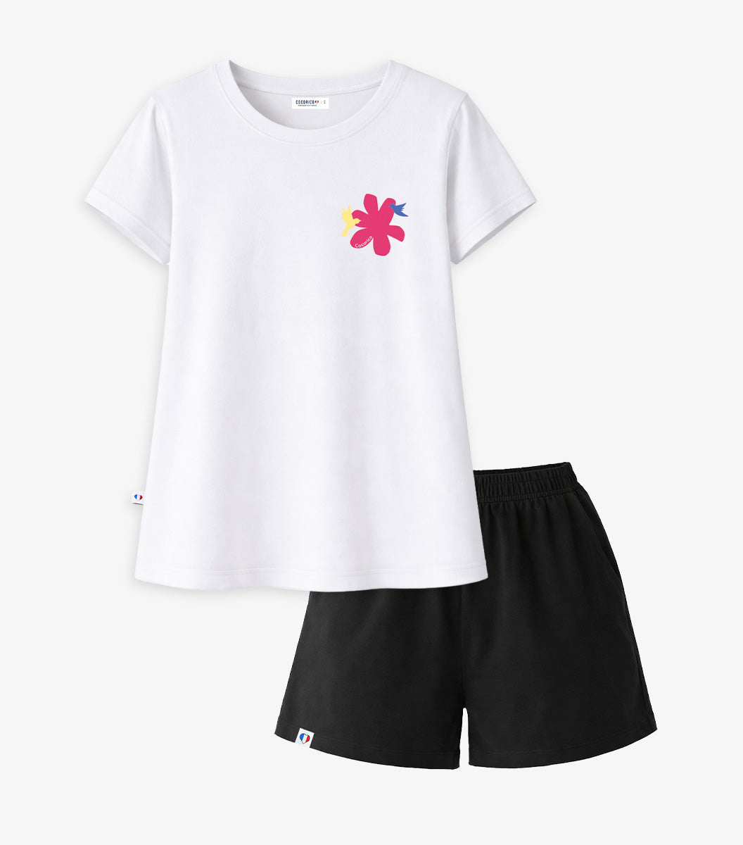 Ensemble Pyjama Femme Blanc/Noir - Colibri