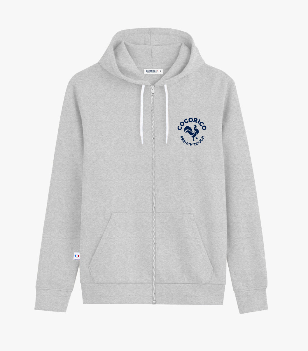 Sweat zippé Homme Gris - Coq Français