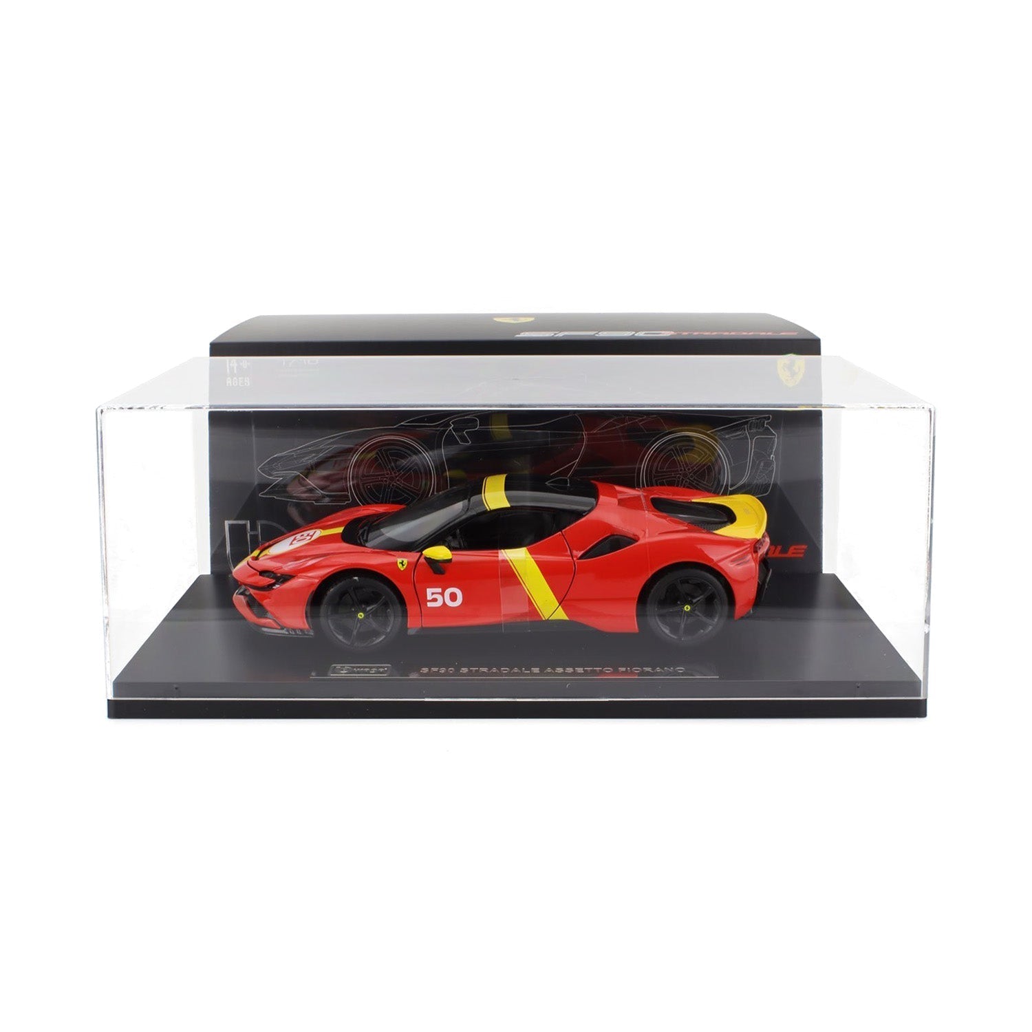 Ferrari SF90 Stradale Hybrid 1000hp #50 24h LE MANS Livery 1:18 Car Model