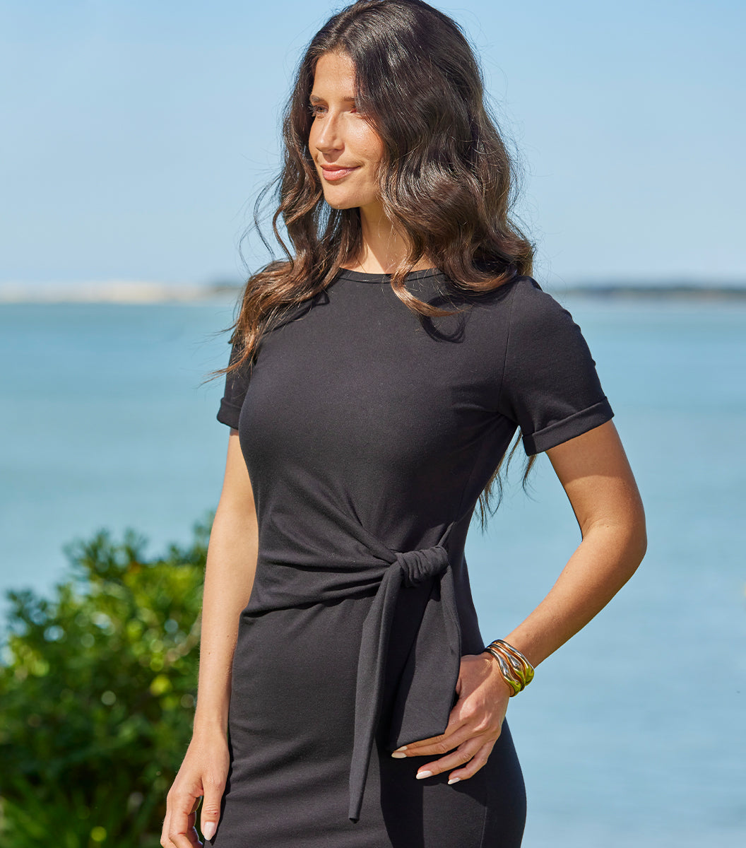 Robe Courte Femme Noir - Selen