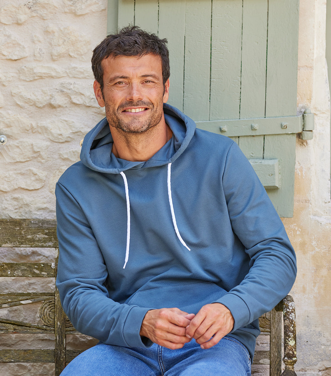 Sweat à capuche Homme Azur - Intemporel