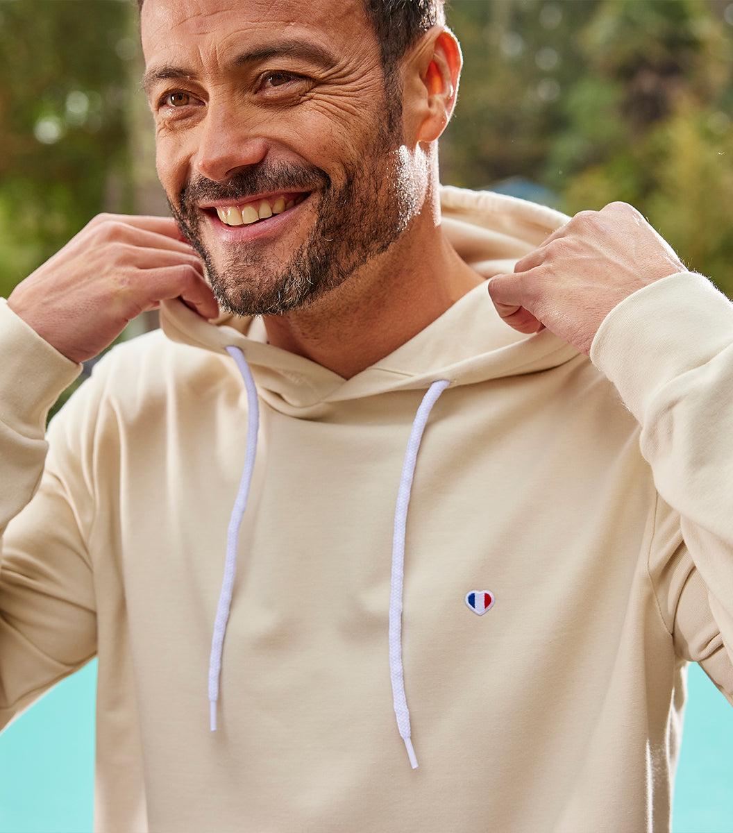 Sweat à capuche Homme Sable - Iconique
