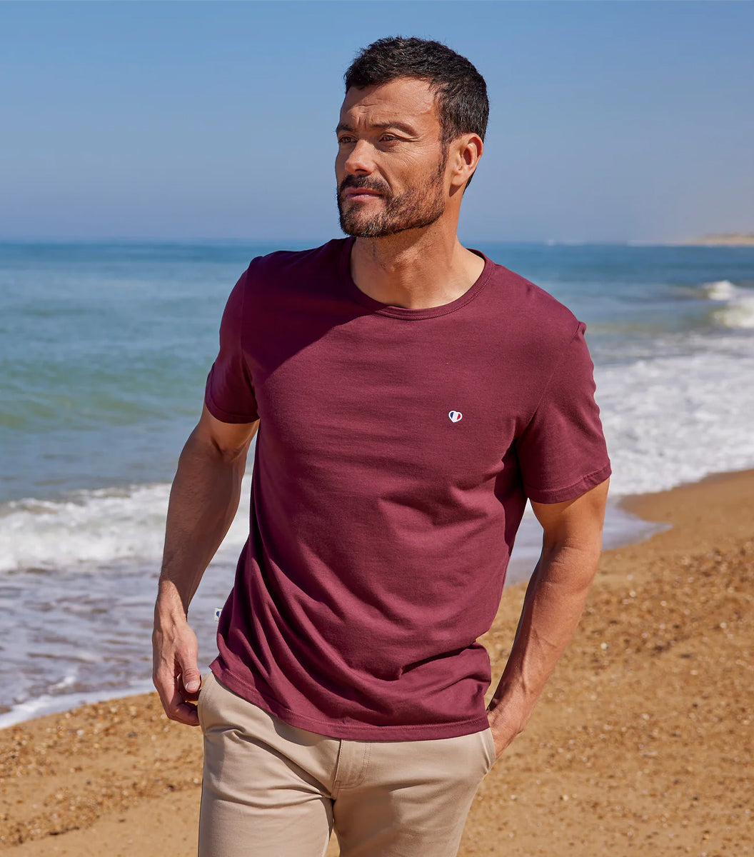 T-shirt Homme Bordeaux - Iconique