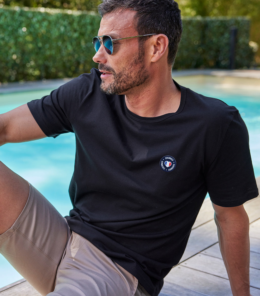 T-shirt Homme Noir - Blason