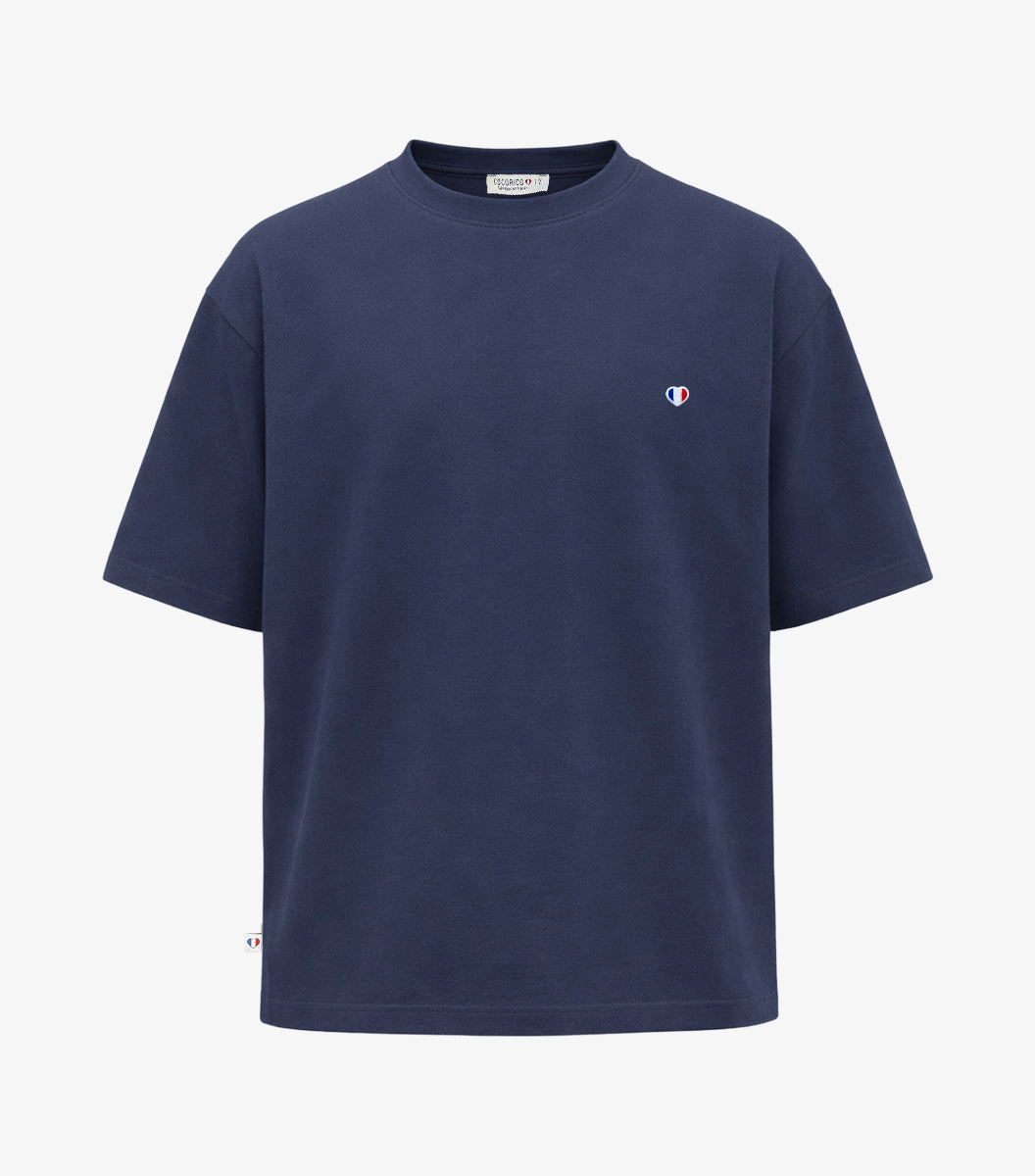 T-shirt Oversize Homme Bleu Jean - Iconique
