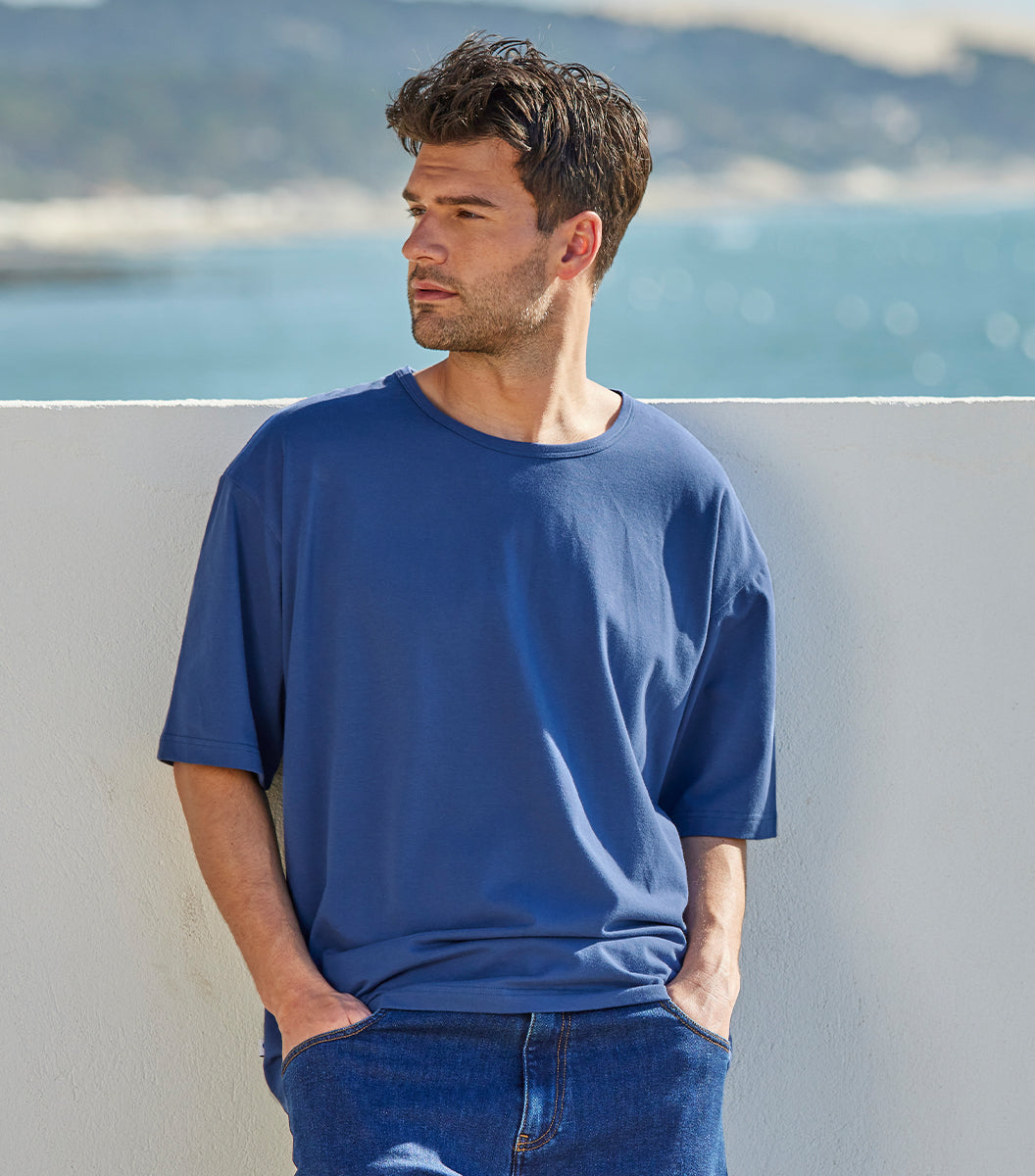 T-shirt Oversize Homme Bleu Jean - Intemporel